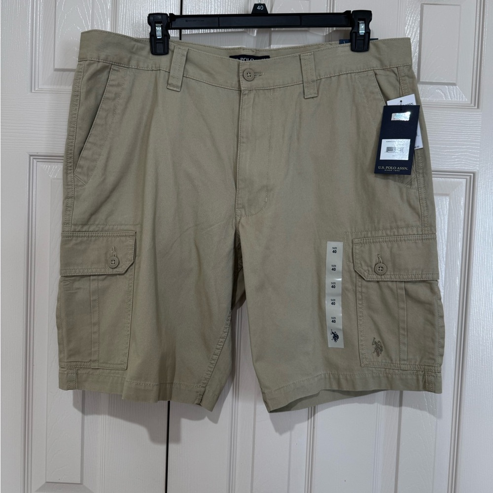 U.S. POLO ASSN. Men’s Cargo Shorts Color Khaki size 40 NWT $56.